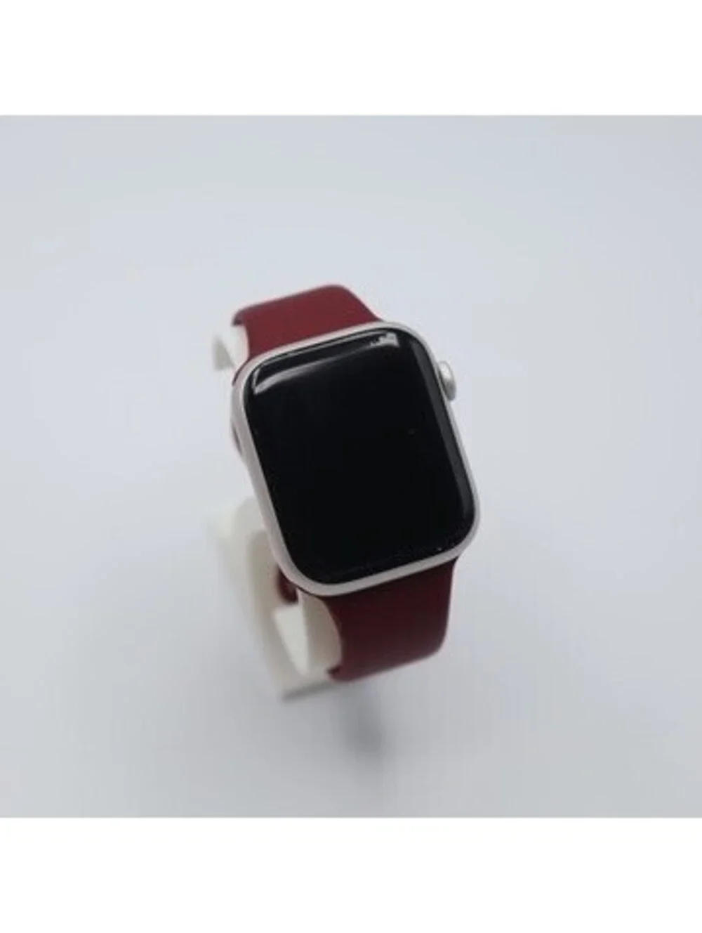 Apple Watch Series 9 45mm Large Starlight Excellent Maroon Silicone Band
